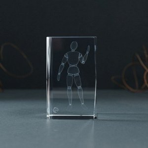 Фигурка стекло прямоугольник «Шарнирный человек», 5x5x8 см