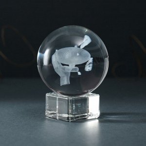 Фигурка стекло шар «Дирижабль», d=6 см