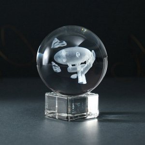 Фигурка стекло шар «Дирижабль», d=6 см