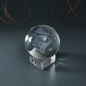 Фигурка стекло шар «Дирижабль», d=6 см