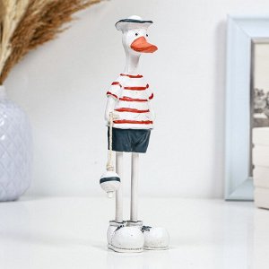 Фигурка полистоун «Гусь морячок», 5.5x10x20 см
