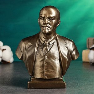 Бюст Ленин большой, бронза, 8х14х18см