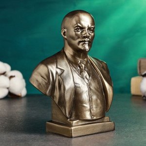 Бюст Ленин большой, бронза, 8х14х18см