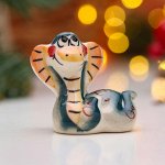 Новый год. Сувенир «Маруся» 5x5,5см, гжель, цвет