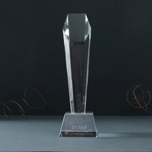 Фигурка стекло «Стела наградная. Приз - Делай», 8x8x22 см