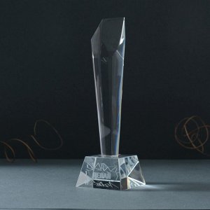 Фигурка стекло «Стела наградная. Приз - Делай», 8x8x22 см