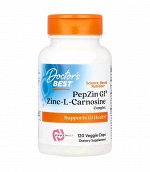 PepZin GI®, комплекс с цинк-L-карнозином, 120 растительных капсул