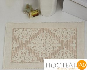 109 Коврик махровый "KARNA" DELUX DAMASK (60x100) см 1/1 Пудра