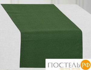 Дорожка столовая рогожка зеленая 40х140 см
