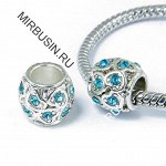 Шармы Евробусины Металл и Стразы Хрусталь