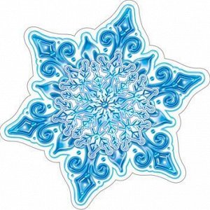Украшение на скотче "Снежинка", 10*10 см, металлизированный картон