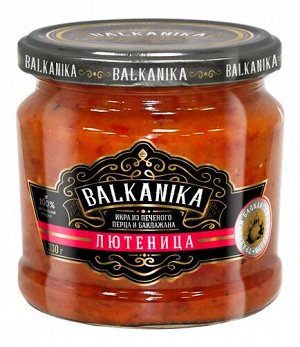 Лютеница BALKANIKA 360 г икра из печеных перцев и баклажанов 1х6
