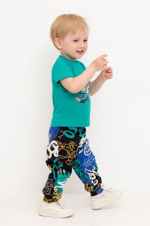Брюки(Осень-Зима)+boys (черный, яркое граффити к526)