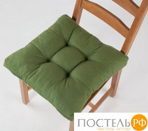 Подушка на стул высокая цвет: Зеленый 40х40 см