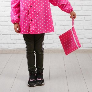 Дождевик детский «Горошек», цвет розовый, размер M