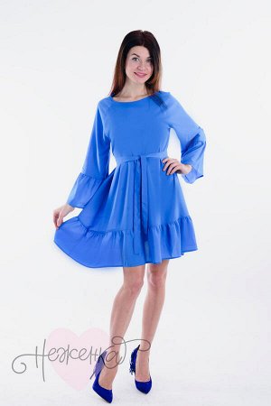 Платье П 666 (голубой)