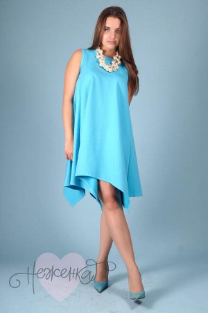 Платье П 385 (голубой)