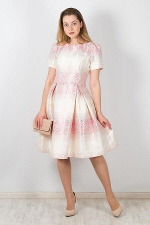 #70392 Платье Розовый/молочный