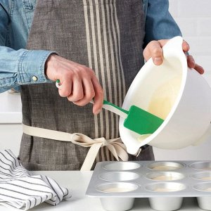 GUBBRÖRA, Резиновый шпатель, зеленый/белый