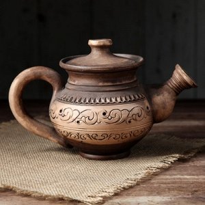 Чайник для заварки "Дворянский" 0,7 л, роспись ангобом