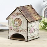 Чайный домик &quot;Домик винтаж&quot; 15х12х11 см МИКС