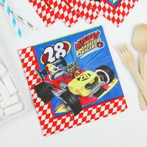 Салфетки 33*33 см "Микки Маус Гонщик" (набор 20 шт) / Mickey Roadster