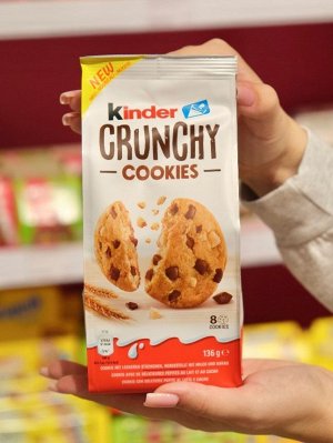 Хрустящее печенье Kinder Crunchy Cookies Киндер Кранчи Куки 136 гр