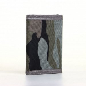 Кошелёк на липучке, цвет серый