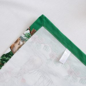 Скатерть «Этель: Новогодний лес», 110 x 148 см с ГМВО, 100 % хлопок, саржа, 190 г/м²