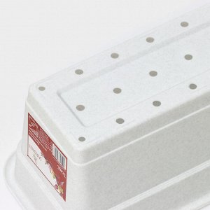 Ящик балконный для цветов 80x20x17 см, 16 л, белый