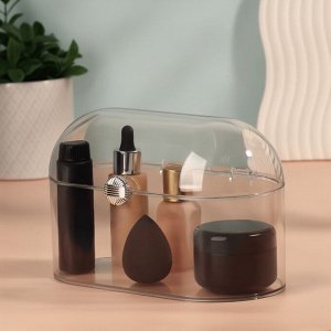 Органайзер для хранения косметики «Сундучок», 1 секция, 22x12x14 см, прозрачный
