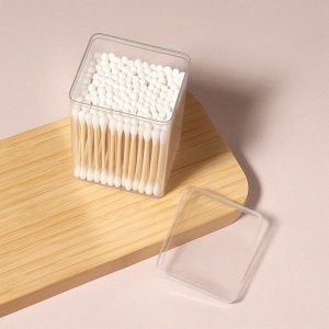 Бокс для хранения мелочей, с крышкой, 6.5x5.8x9.5 см, в пакете, прозрачный