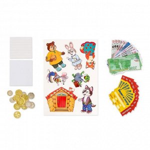 ZABIAKA Игровой набор с деньгами «Играем в театр: Терем-теремок», игрушечный