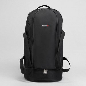 Сумка-рюкзак туристический, отдел на молнии, наружный карман, объём - 58 л, цвет чёрный