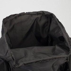 Рюкзак туристический, отдел на шнурке, 5 наружных карманов, цвет чёрный