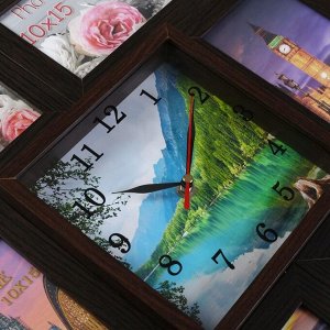 Часы-фоторамка "Красивый пейзаж" на 6 фото 10х15 см