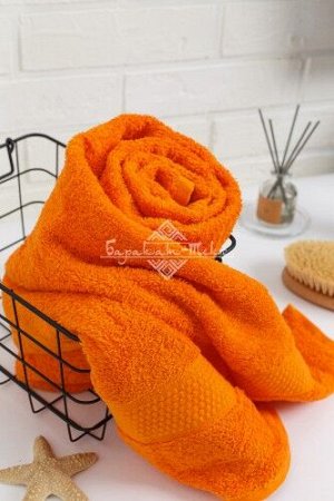 Полотенце махровое, г/к, 70х140, арт. 70-140 BS, 460 гр/м2, цвет: 207-апельсиновый,