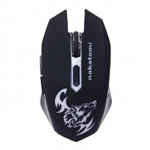 Мышь оптическая беспроводная Nakatomi Gaming mouse MROG-15U RF, игровая (black/silver)
