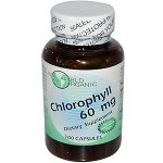 World Organic, Хлорофилл, 60 мг, 100 капсул