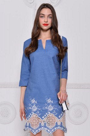 Платье Азалия(голубой деним) Р11-768