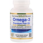 California Gold Nutrition, Омега-3, рыбий жир высшего качества, 100 желатиновых капсул с рыбьим жиром