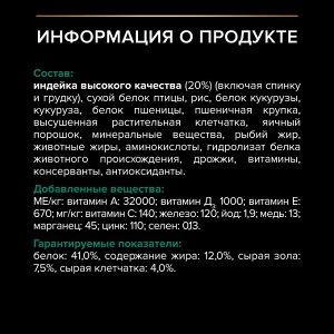 Сухой корм PRO PLAN® Sterilised Adult RENAL PLUS для взрослых стерилизованных кошек, с высоким содержанием индейки, 400 г