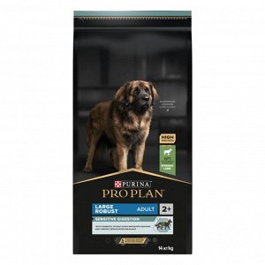 Сухой корм PRO PLAN® SENSITIVE DIGESTION для взрослых собак крупных пород с мощным телосложением с чувствительным пищеварением, с высоким содержанием ягненка, 14 кг