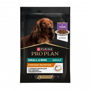 Влажный корм PRO PLAN® для взрослых собак мелких и карликовых пород, с уткой в соусе, 85 г