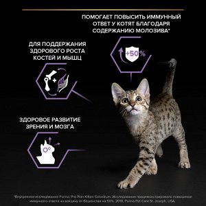 Сухой корм PRO PLAN® HEALTHY START для котят, с высоким содержанием курицы, 1.5 кг + Влажный корм PRO PLAN® HEALTHY START для котят, с говядиной в соусе, с индейкой  в соусе, 85г