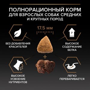 Сухой корм PRO PLAN® DUO DELICE для взрослых собак средних и крупных пород, с высоким содержанием говядины, 10 кг