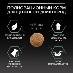 Сухой корм PRO PLAN® SENSITIVE DIGESTION для щенков средних пород с чувствительным пищеварением, с высоким содержанием ягненка, 12 кг