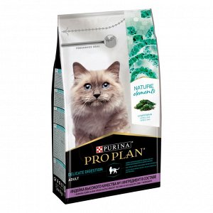 Сухой корм PRO PLAN® Nature Elements DELICATE DIGESTION для взрослых кошек с чувствительным пищеварением, с высоким содержанием индейки, 1.4 кг