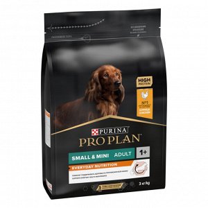 Корм для собак PRO PLAN® EVERYDAY NUTRITION мелких и карликовых пород, с высоким содержанием курицы, 3 кг