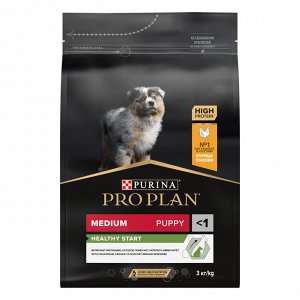 Сухой корм PRO PLAN® HEALTHY START для щенков средних пород, с высоким содержанием курицы, 3 кг